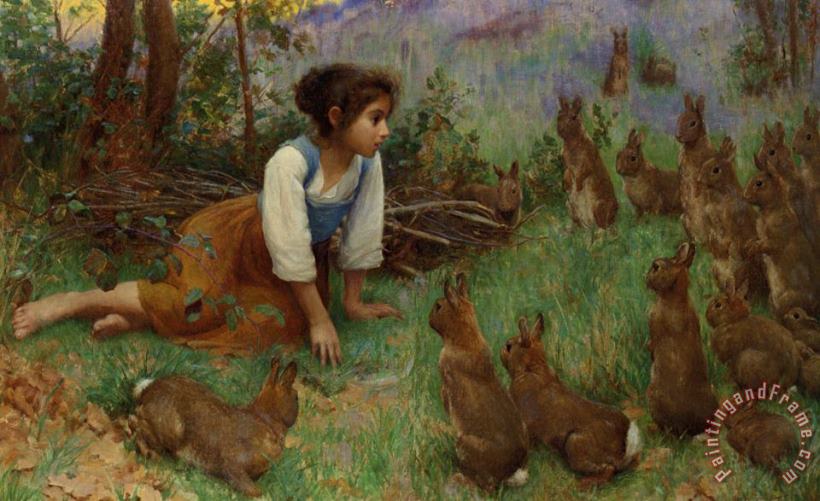 Making Friends painting - Percy Harland Fisher Making Friends Art Print