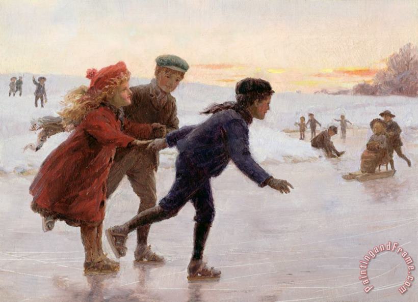 Percy Tarrant Children Skating Art Print