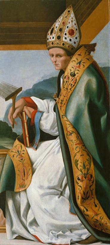 Saint Blaise painting - Pere Fernandez Saint Blaise Art Print