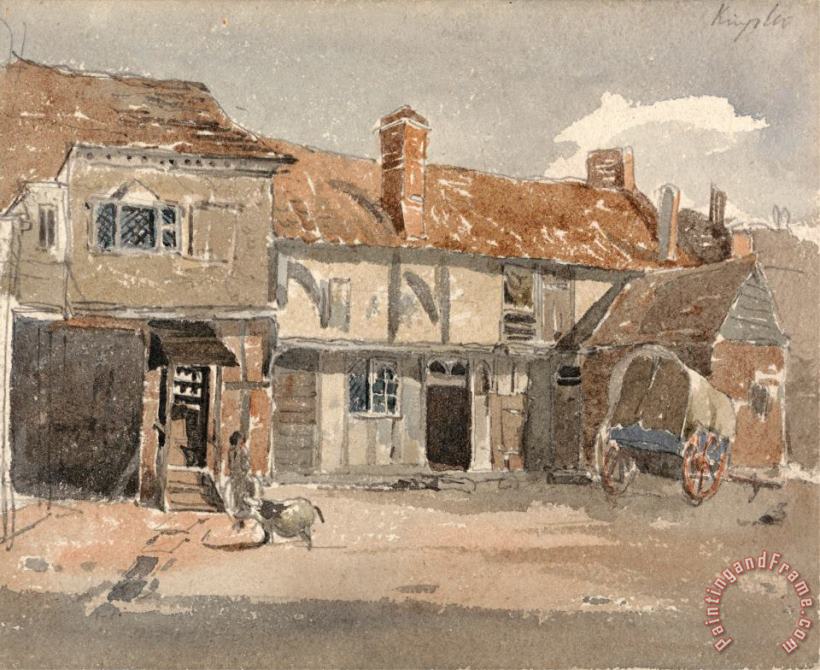 Peter de Wint Houses at Kingston on The Thames Art Painting
