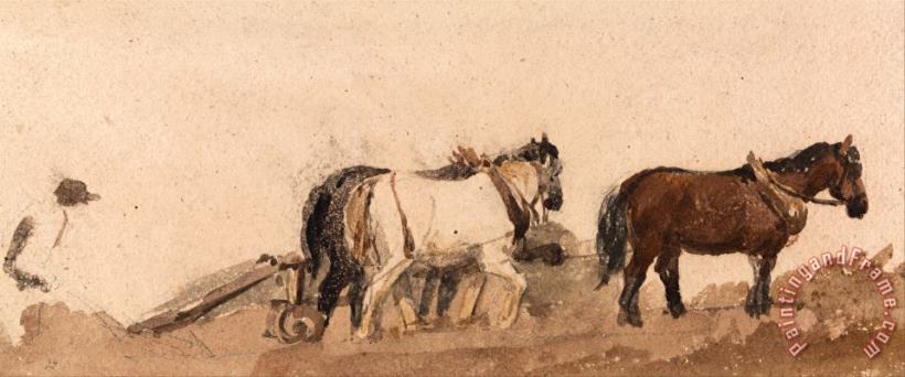 Plough Horses painting - Peter de Wint Plough Horses Art Print