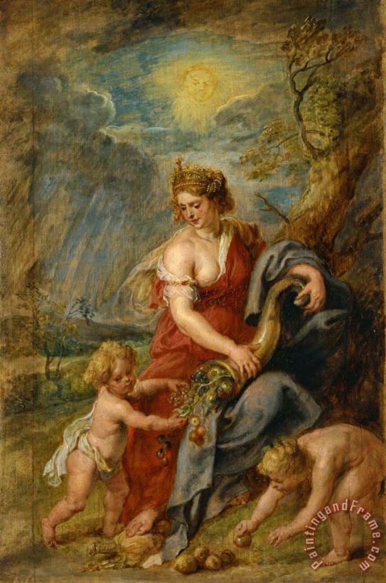 Abundance (abundantia) painting - Peter Paul Rubens Abundance (abundantia) Art Print
