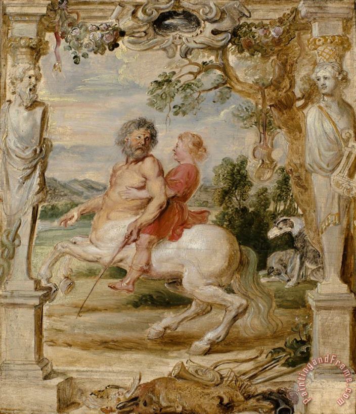 Achilles Educated by The Centaur Chiron painting - Peter Paul Rubens Achilles Educated by The Centaur Chiron Art Print