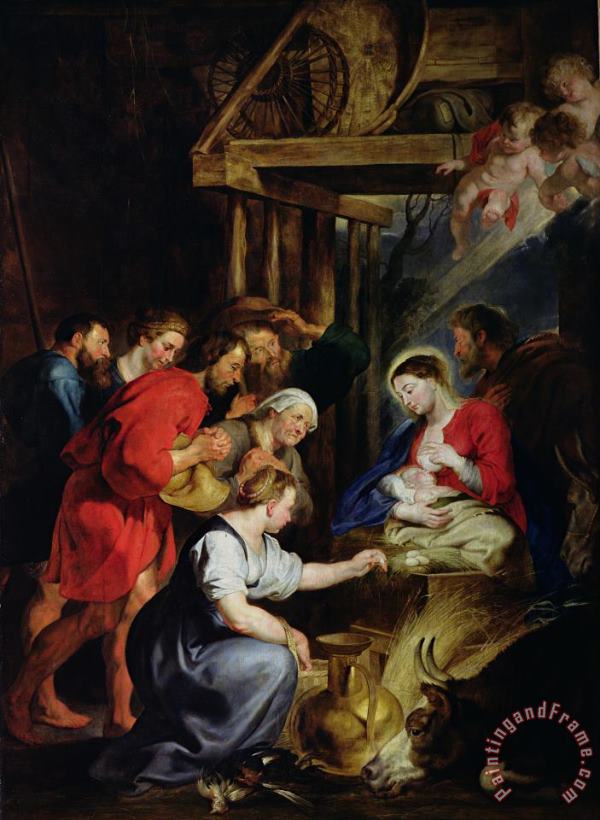 Adoration of The Shepherds painting - Peter Paul Rubens Adoration of The Shepherds Art Print