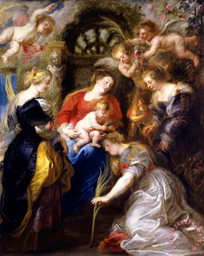 Peter Paul Rubens Crowning of Saint Catherine Art Print