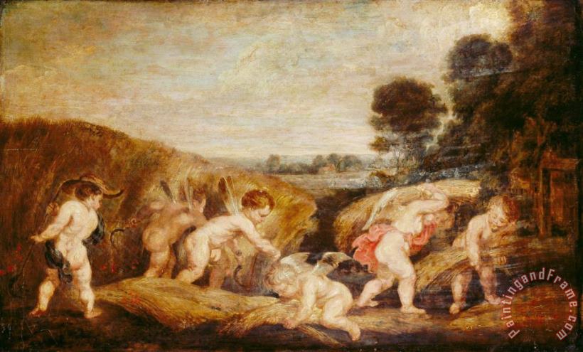 Cupids Harvesting painting - Peter Paul Rubens Cupids Harvesting Art Print
