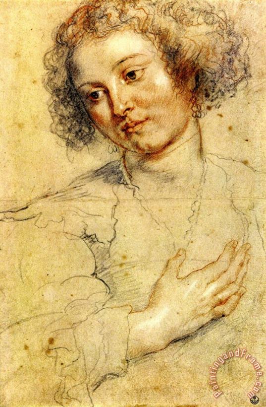 Peter Paul Rubens Head And Right Hand of a Woman Art Painting