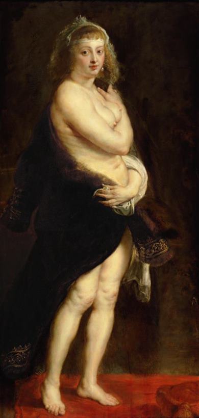 Peter Paul Rubens Helena Fourment in a Fur Robe Art Painting