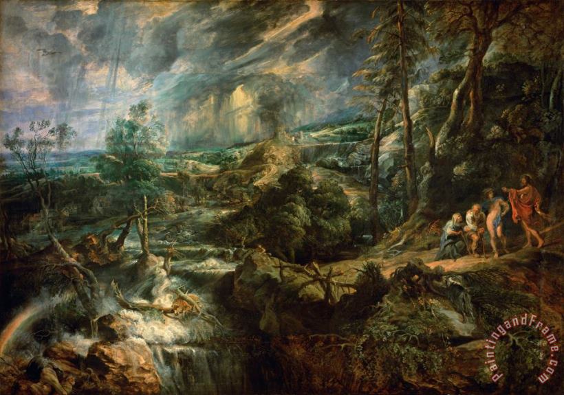 Landscape with Philemon And Baucis painting - Peter Paul Rubens Landscape with Philemon And Baucis Art Print