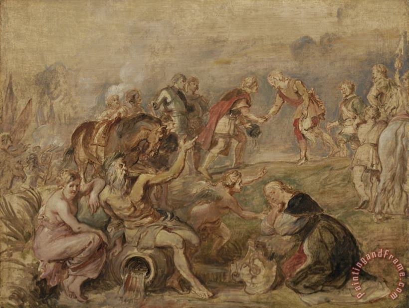 Peter Paul Rubens Meeting of King Ferdinand of Hungary And The Cardinal Infante Ferdinand of Spain at Nordlingen Art Print