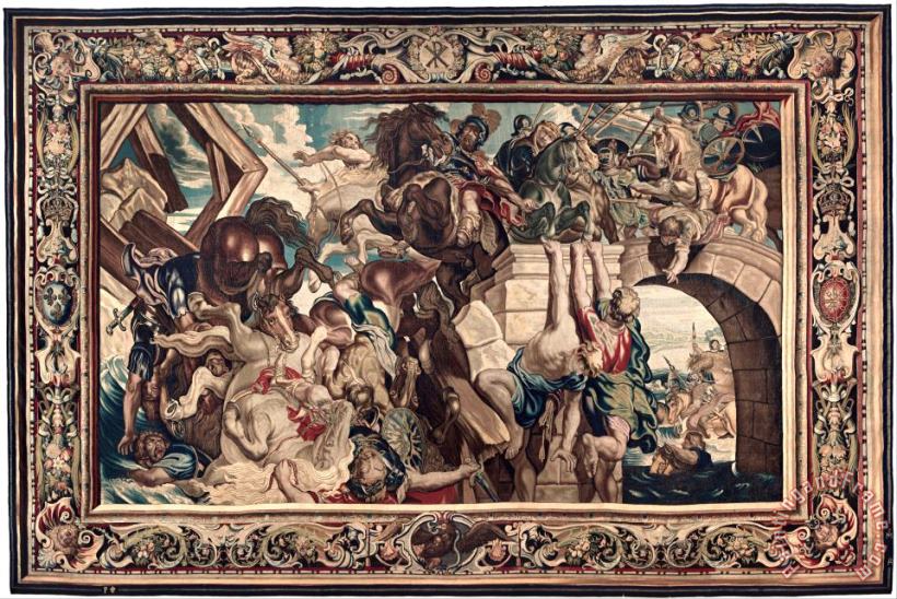 Peter Paul Rubens Tapestry Showing The Triumph of Constantine Over Maxentius at The Battle of The Milvian Bridge Art Painting