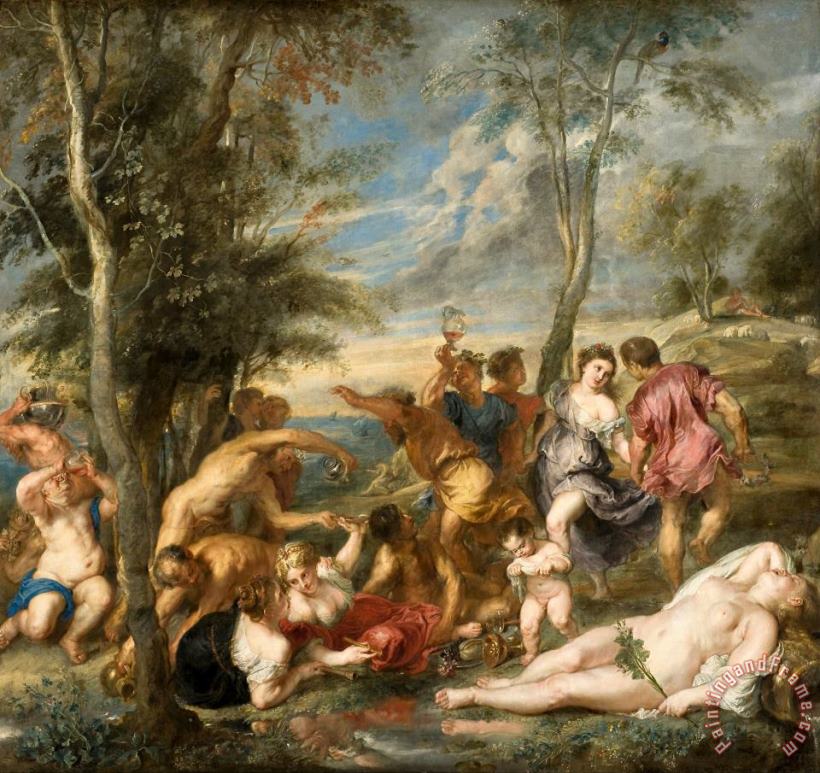 The Andrians painting - Peter Paul Rubens The Andrians Art Print