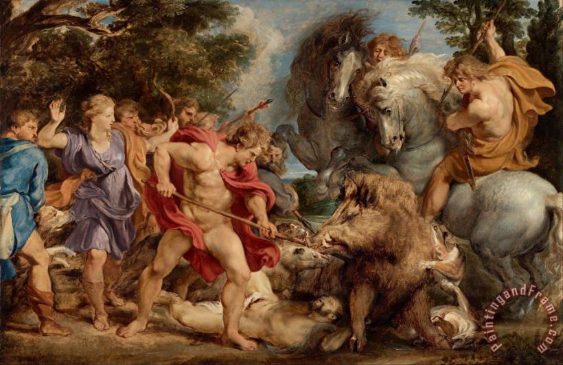 Peter Paul Rubens The Calydonian Boar Hunt Art Print