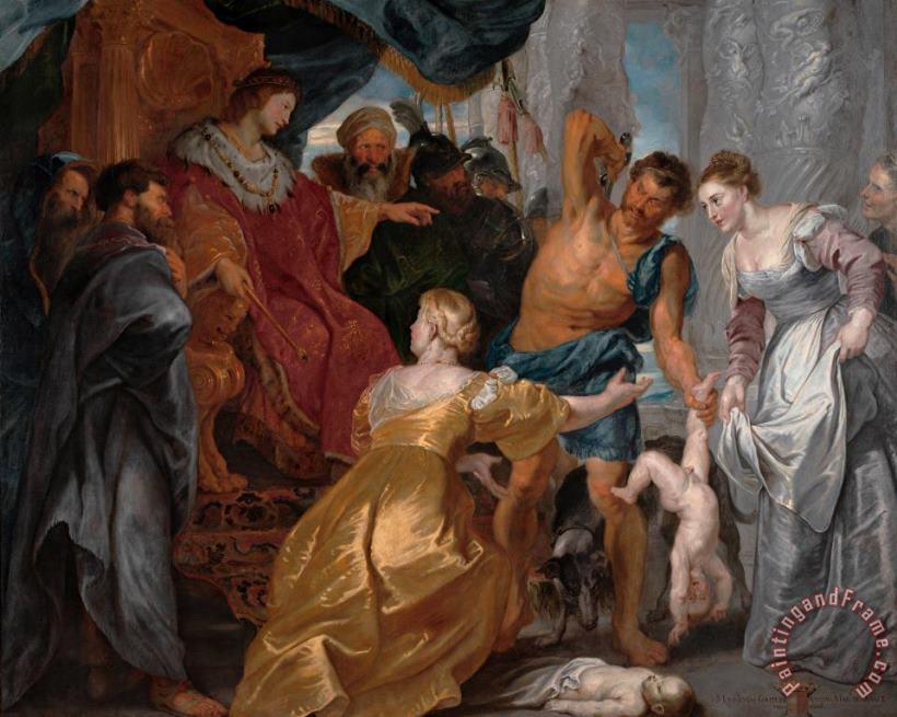 The Judgement of Solomon painting - Peter Paul Rubens The Judgement of Solomon Art Print