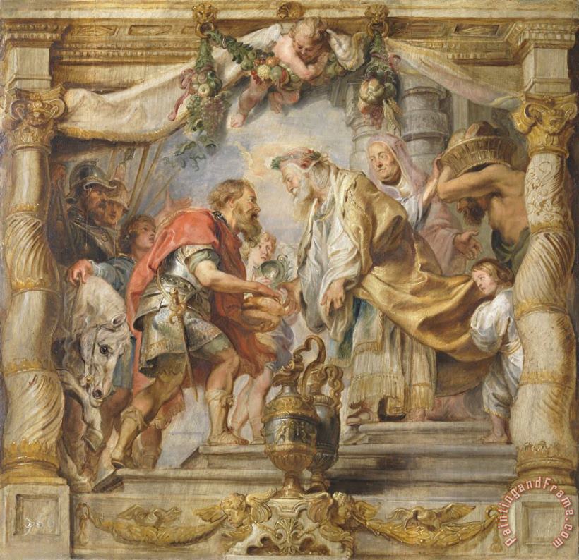 The Meeting of Abraham And Melchizedek painting - Peter Paul Rubens The Meeting of Abraham And Melchizedek Art Print
