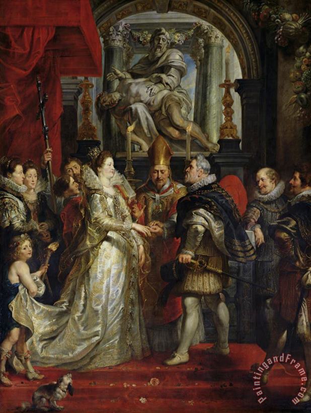 The Proxy Marriage of Marie De Medici (1573 1642) And Henri IV (1573 1642) 5th October 1600 painting - Peter Paul Rubens The Proxy Marriage of Marie De Medici (1573 1642) And Henri IV (1573 1642) 5th October 1600 Art Print
