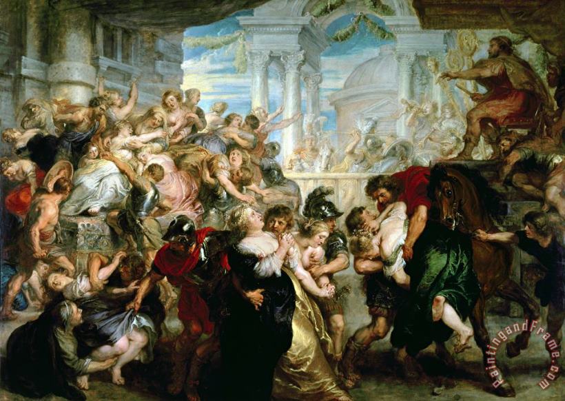 The Rape of the Sabine Women painting - Peter Paul Rubens The Rape of the Sabine Women Art Print