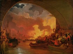 Philip James de Loutherbourg The Great Fire of London