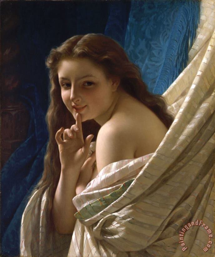 Pierre Auguste Cot Cot Portrait of Young Woman Art Print