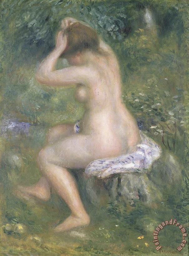 Pierre Auguste Renoir A Bather Art Print