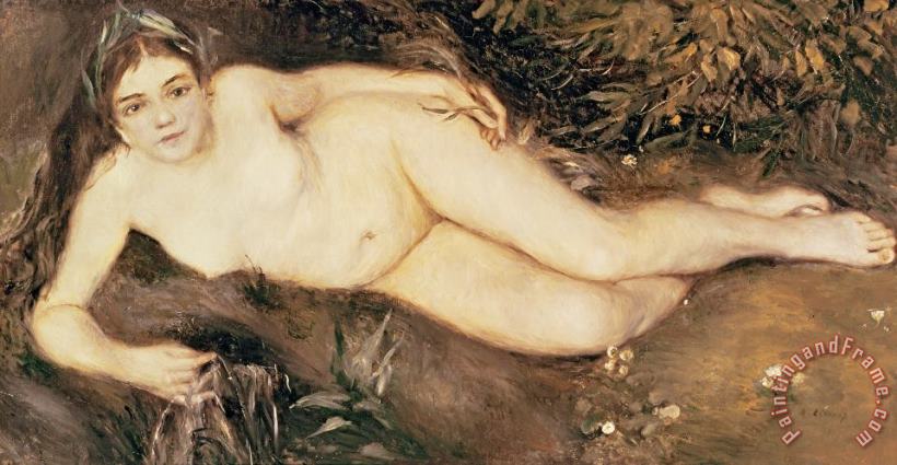 Pierre Auguste Renoir A Nymph by a Stream Art Print