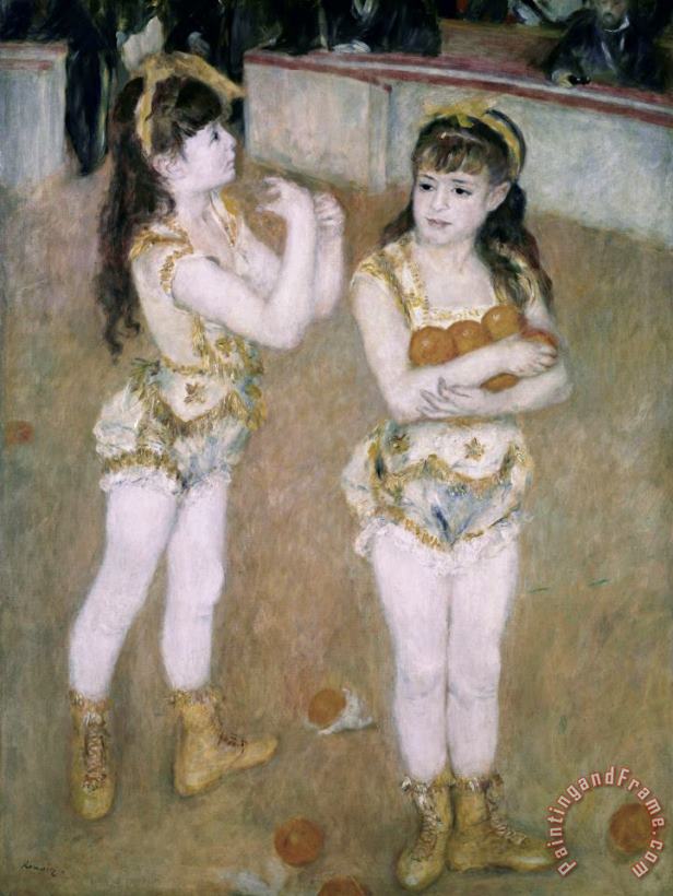 Acrobats At The Cirque Fernand painting - Pierre Auguste Renoir Acrobats At The Cirque Fernand Art Print