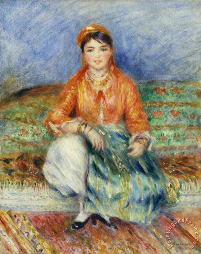 Algerian Girl painting - Pierre Auguste Renoir Algerian Girl Art Print
