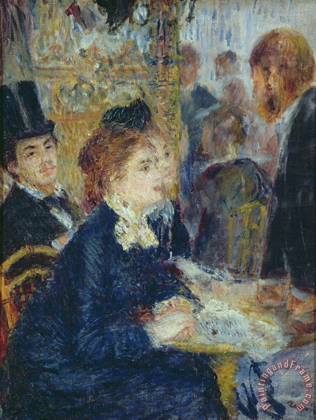 Pierre Auguste Renoir At the Cafe Art Painting