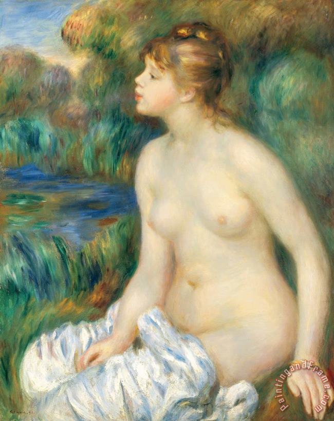 Bather painting - Pierre Auguste Renoir Bather Art Print