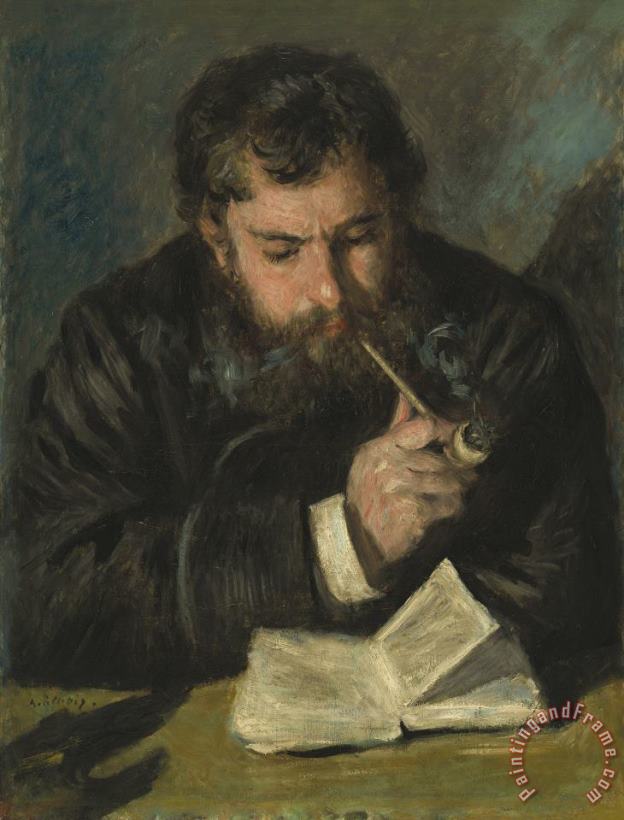Claude Monet painting - Pierre Auguste Renoir Claude Monet Art Print