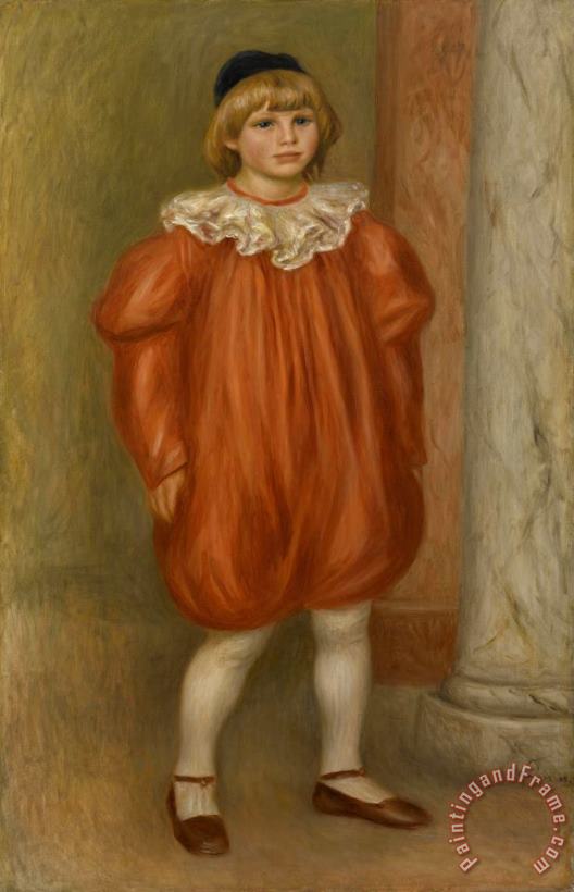 Pierre Auguste Renoir Claude Renoir in Clown Costume Art Painting