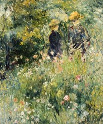 Pierre Auguste Renoir Conversation in a Rose Garden