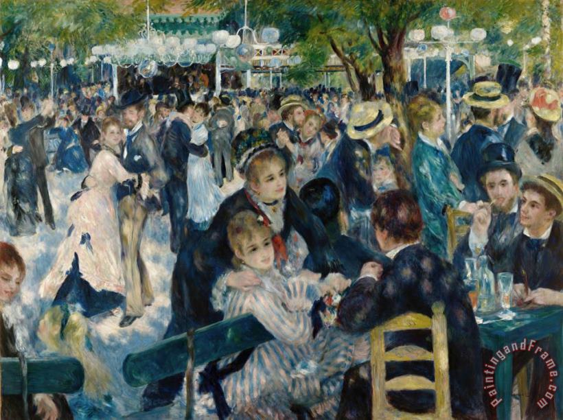 Dance at Le Moulin De La Galette painting - Pierre Auguste Renoir Dance at Le Moulin De La Galette Art Print