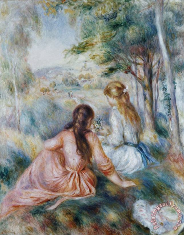 Pierre Auguste Renoir In The Meadow Art Print