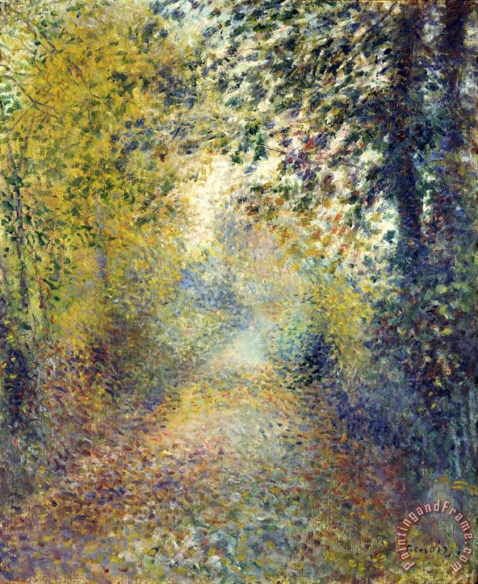 In The Woods painting - Pierre Auguste Renoir In The Woods Art Print