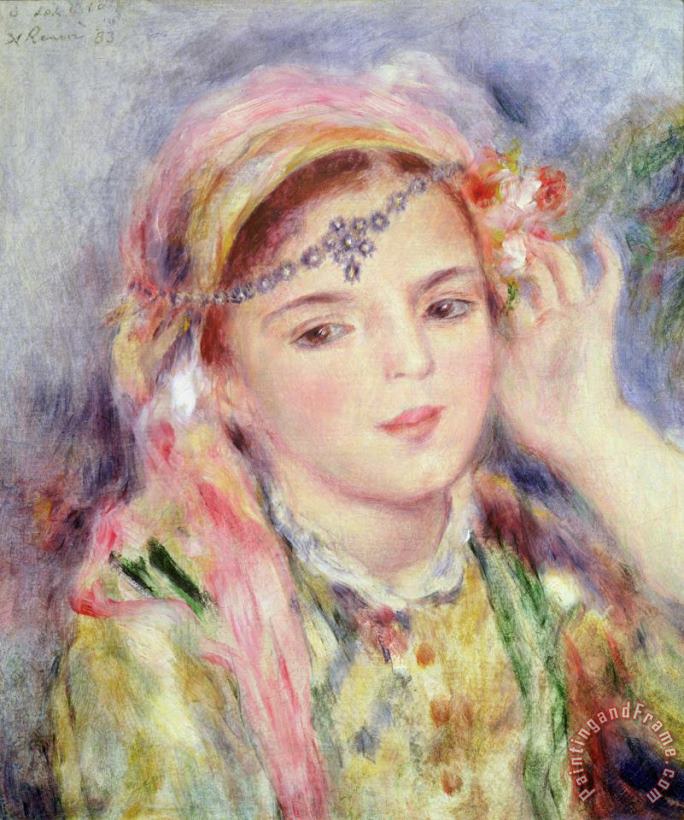 L'Algerienne painting - Pierre Auguste Renoir L'Algerienne Art Print
