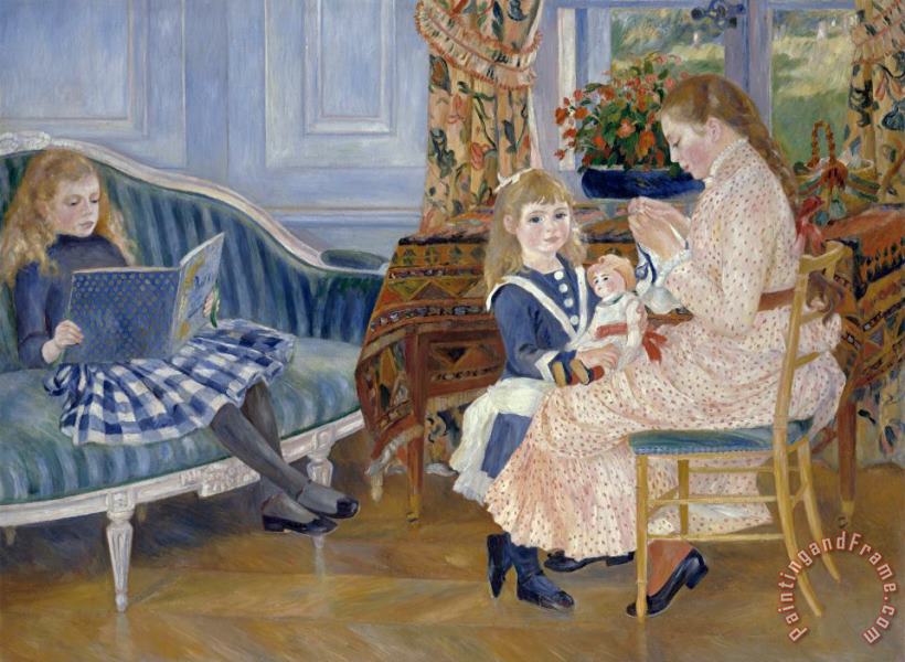 L'apres Midi Des Enfants a Wargemont painting - Pierre Auguste Renoir L'apres Midi Des Enfants a Wargemont Art Print