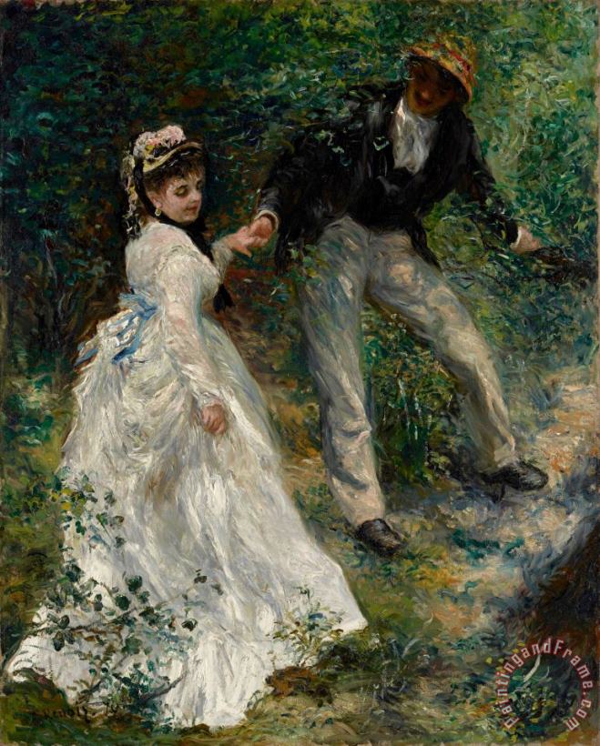 La Promenade painting - Pierre Auguste Renoir La Promenade Art Print