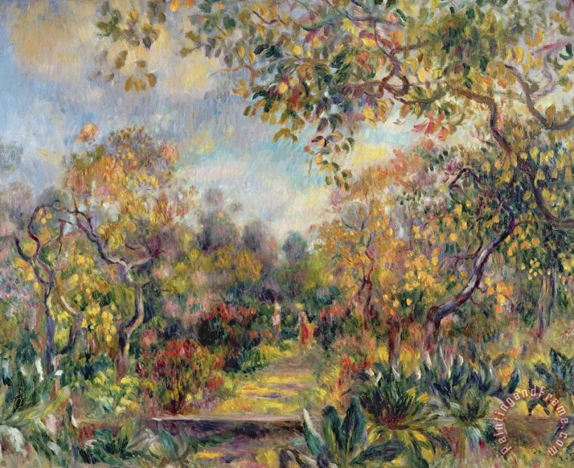 Landscape at Beaulieu painting - Pierre Auguste Renoir Landscape at Beaulieu Art Print