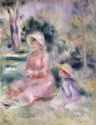 Pierre Auguste Renoir  Madame Renoir and Her Son Pierre
