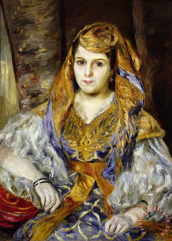 Pierre Auguste Renoir Mme. Clementine Stora in Algerian Dress Art Print