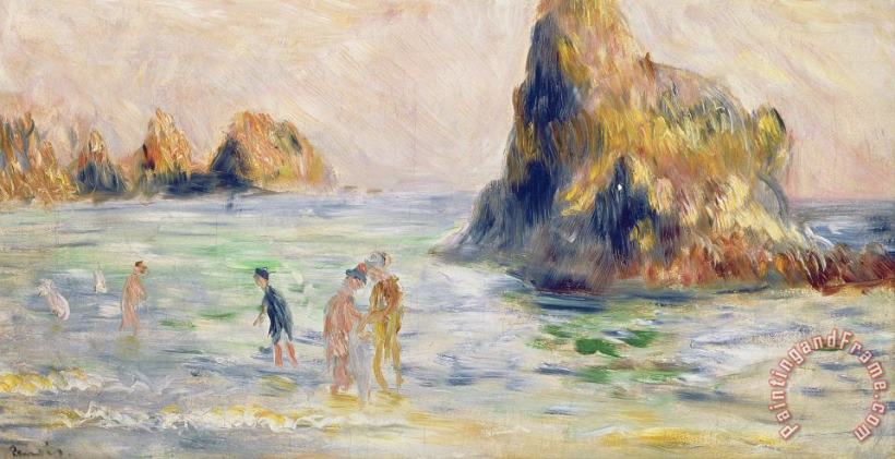 Moulin Huet Bay Guernsey painting - Pierre Auguste Renoir Moulin Huet Bay Guernsey Art Print