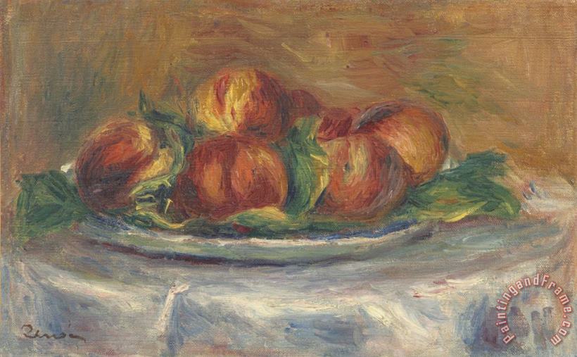 Peaches on a Plate painting - Pierre Auguste Renoir Peaches on a Plate Art Print