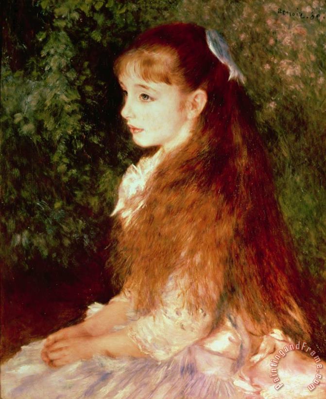  Portrait of Mademoiselle Irene Cahen d'Anvers painting - Pierre Auguste Renoir  Portrait of Mademoiselle Irene Cahen d'Anvers Art Print