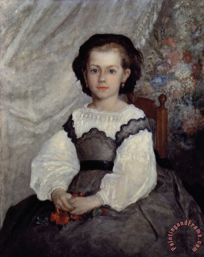 Pierre Auguste Renoir Portrait of Mademoiselle Romaine Lacaux Art Print