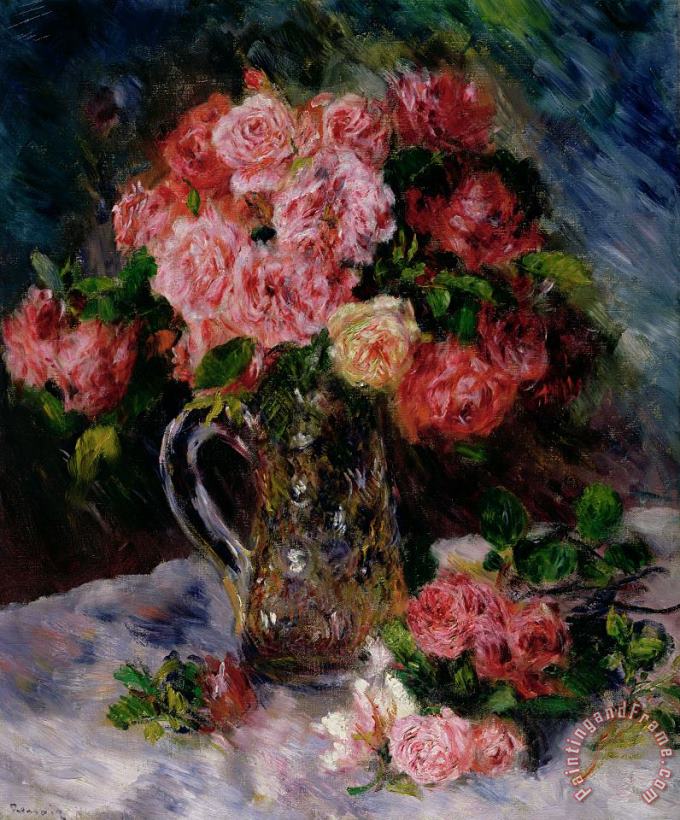 Pierre Auguste Renoir Roses Art Painting
