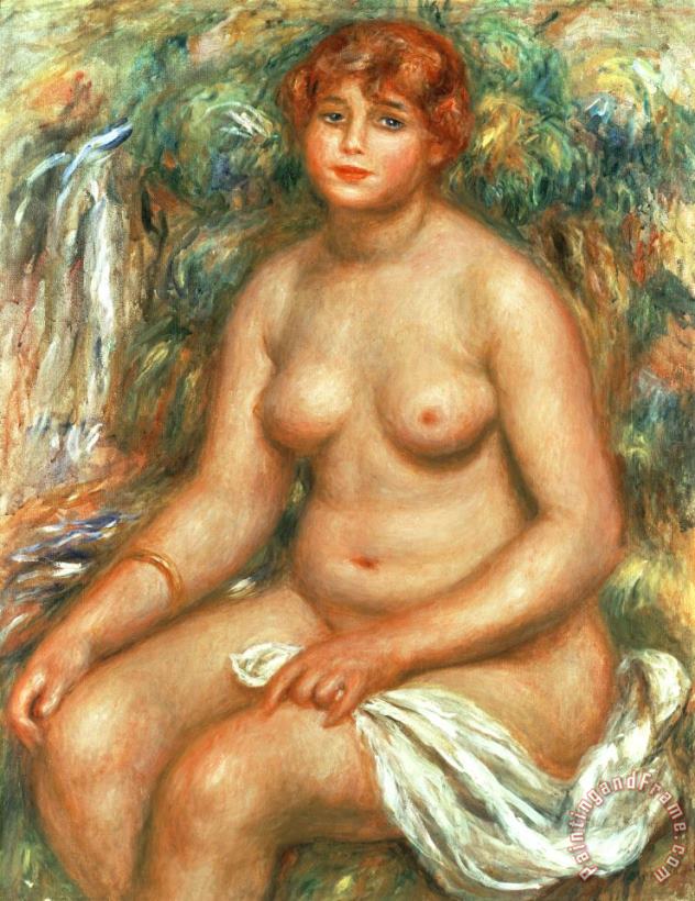 Pierre Auguste Renoir Seated Bather Art Print
