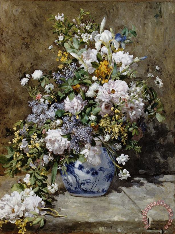 Spring Bouquet painting - Pierre Auguste Renoir Spring Bouquet Art Print