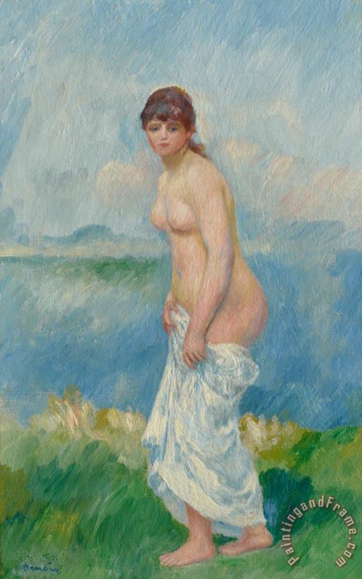 Standing Bather painting - Pierre Auguste Renoir Standing Bather Art Print
