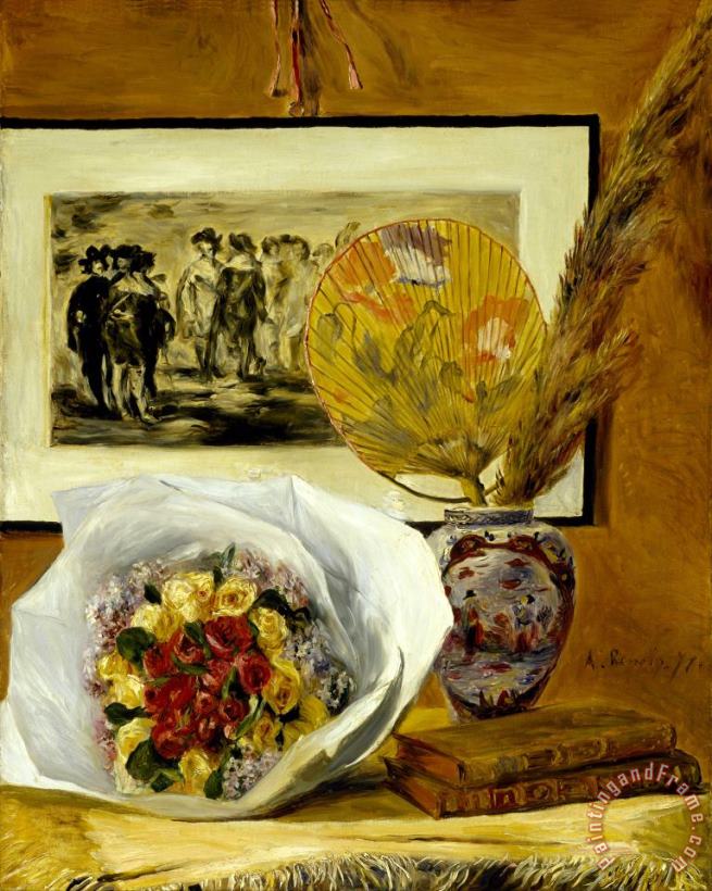 Pierre Auguste Renoir Still Life with Bouquet Art Painting